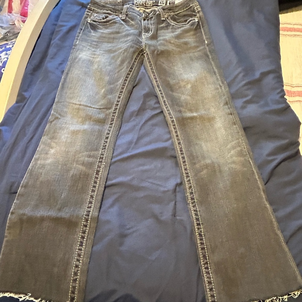 Miss Me Vintage Wash Wide Leg Jeans